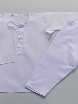 Perfect Summer Gift White Embroidered Cotton Shalwar Kurta 2-4.5 years