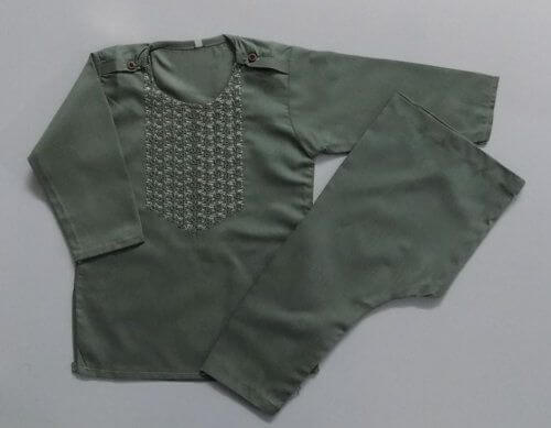 Cute Stylish Fern Green High Quality Wash n Wear Kurta Pajama 0-1.5 Years
