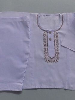 Cute In White Casual Light Cotton Kurta Shalwar- Age 0 to 2 Years