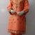 High Quality In Salmon Red Stitched Jacquard 2 Piece Kurti 4 Girls Age 6-13
