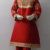 High Quality In Red Stitched Jacquard 2 Piece Kurti 4 Girls Age 6-13