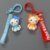 Two Cute Hello Kitty Shape Key Chains- Orange n Blue- 6" Length