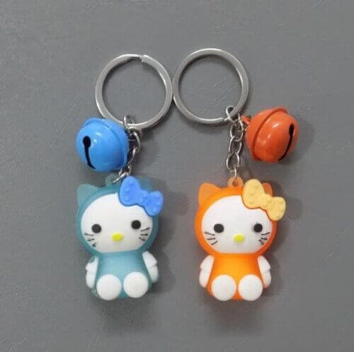 Two Cute Hello Kitty Shape Key Chains- Orange and Blue- 4" Length 1 <p class="pdp-mod-product-badge-wrapper"><span class="pdp-mod-product-badge-title" data-spm-anchor-id="a2a0e.pdp.0.i0.36f35546crzKBv">Two Cute Hello Kitty Shape Key Chains With Bell- Orange and Blue- 4 Inches Total Length- Key Holders- For Kids- For Car Keys- For Home Keys- With School Bags- Excllent Products From SubRung. </span> <strong><a href="https://subrung.online/shop/bags/others/" target="_blank" rel="noopener">(More Bags-Others)</a></strong></p>
