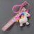 Pink Cute Unicorn Shape Key Chains- I Love U Strape 6" Total Length