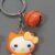 Cute Orange Hello Kitty Shape Key Chains- With Bell 4 Inches