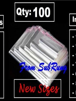 Special Sizes 100 Qty Transparent Plastic Resealable BOPP Bags In 13 Different Sizes