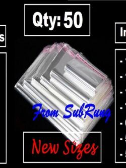Special Sizes 50 Qty Transparent Plastic Resealable BOPP Bags In 13 Different Sizes