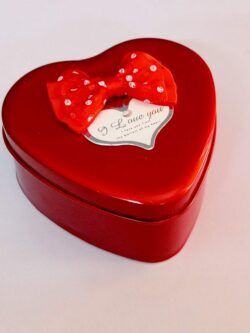 Metallic Jewellery Or Gift Box In Heart Shape 3.5×3.5 Inches