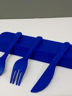 High Quality Durable Plastic Fork, Knife & Spoon Set With Box