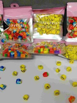 Cute Small Erasers Rubbers For Students- 55 Pieces In a Packet