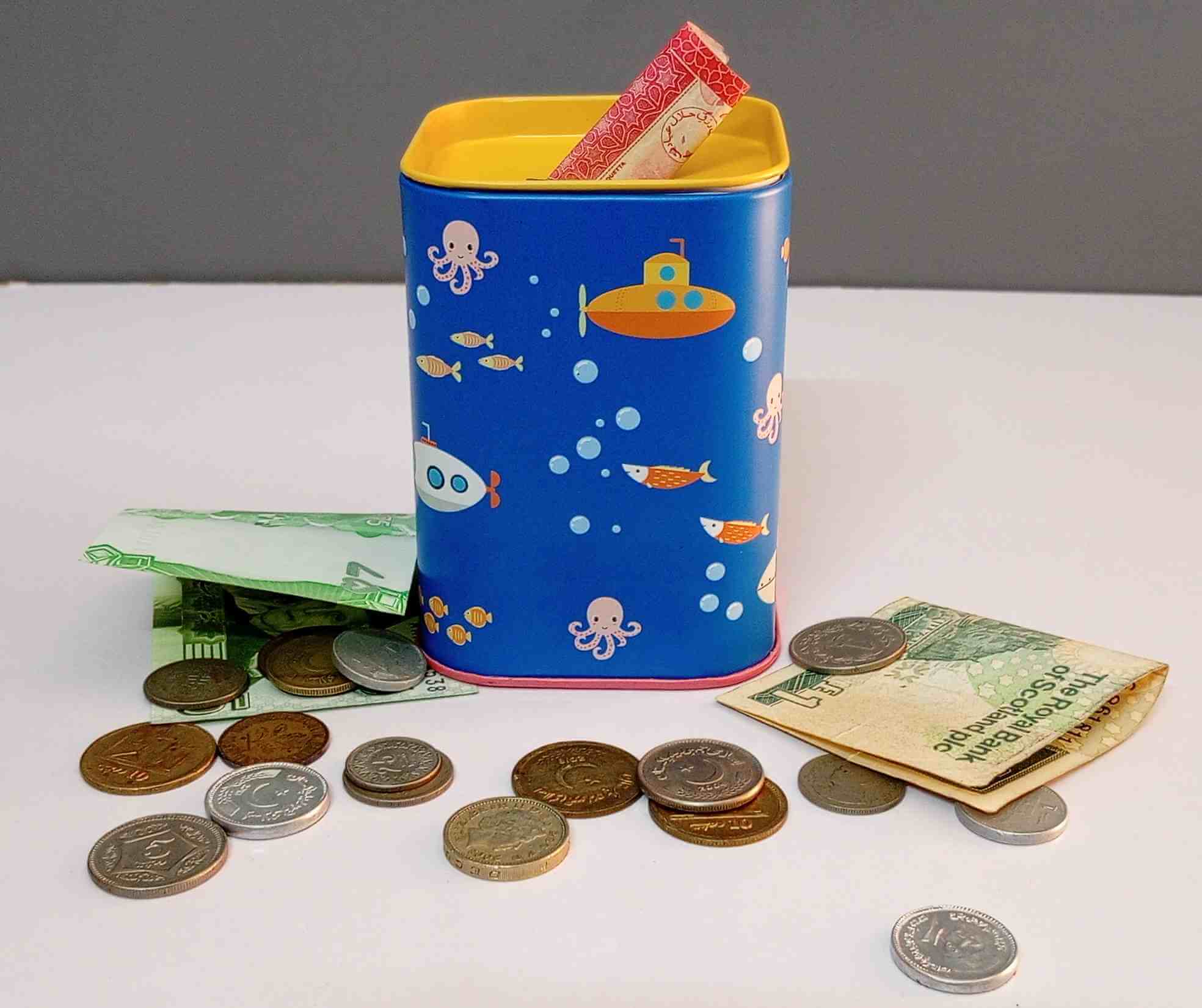 Cute Metallic Money Box- Coin Box- Rectangular Shape- 3x4