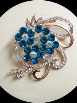 Beautiful Shape Brooch For Girls n Ladies With Turquoise 2″